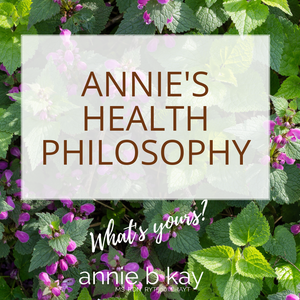 Annie Kay health philosphy