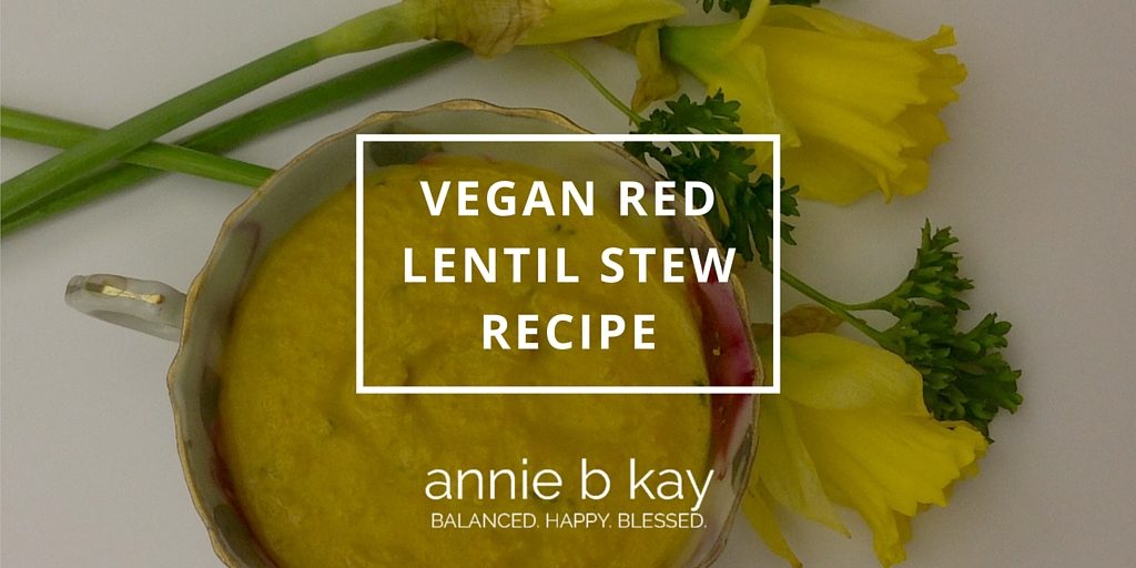 Vegan Red Lentil Stew Recipe by Annie B Kay - anniebkay.com