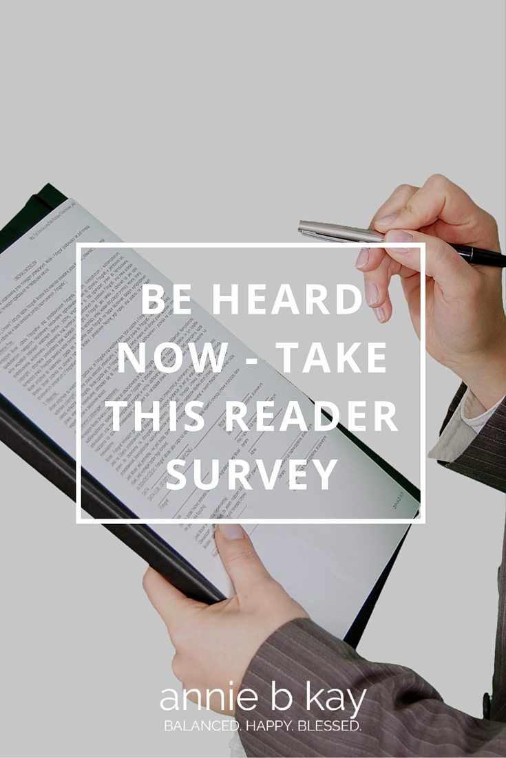 Be Heard Now – Take This Reader Survey