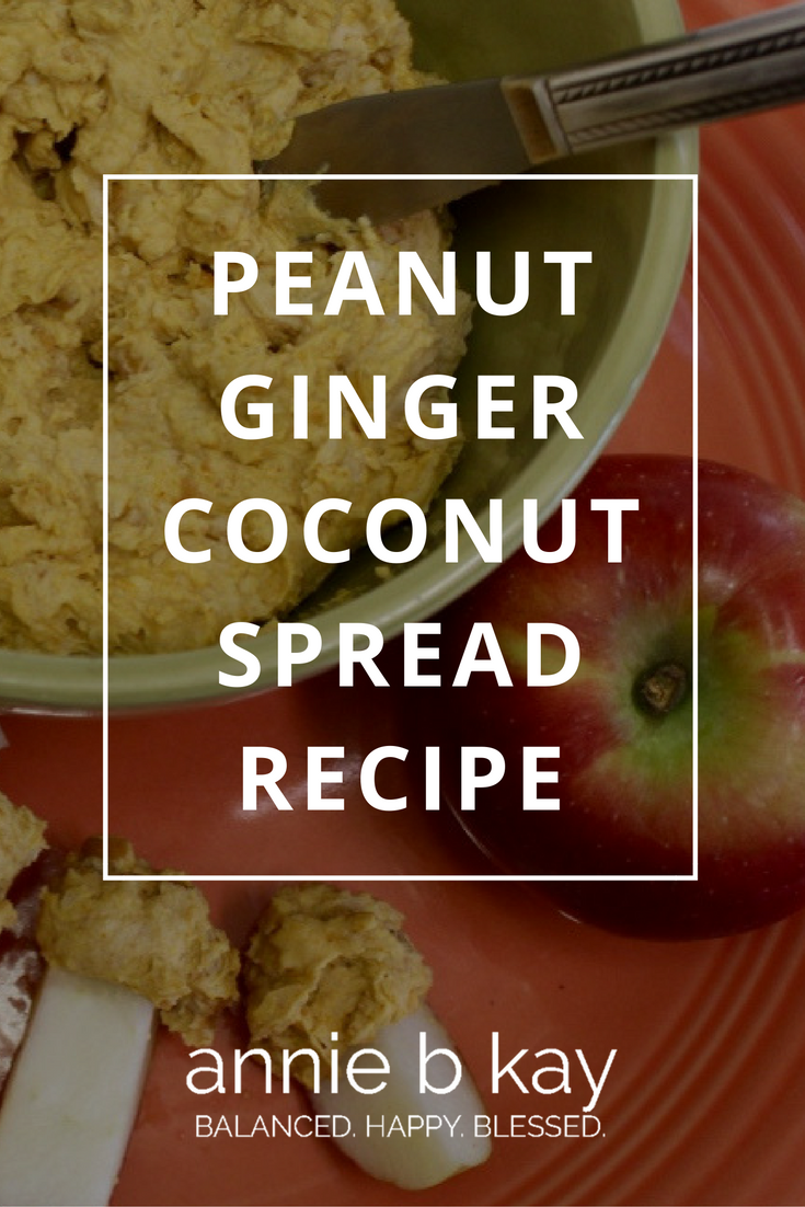 Peanut Ginger Coconut Spread Recipe by Annie B Kay - anniebkay.com