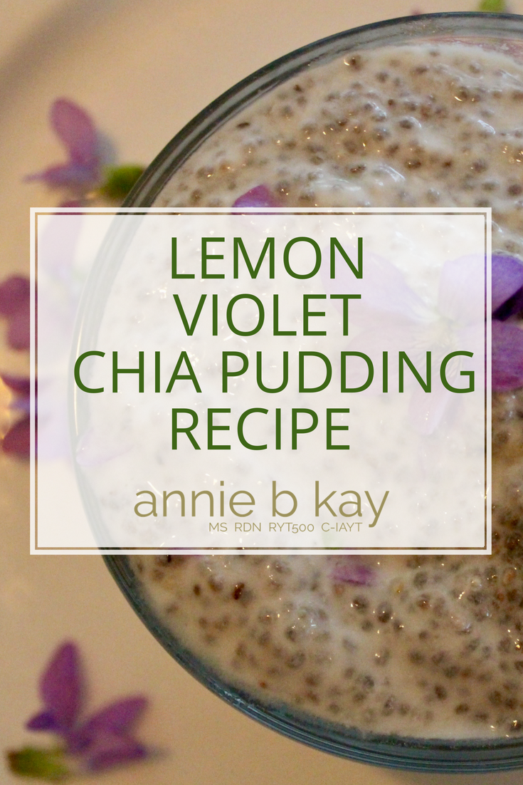 Lemon Violet Chia Pudding