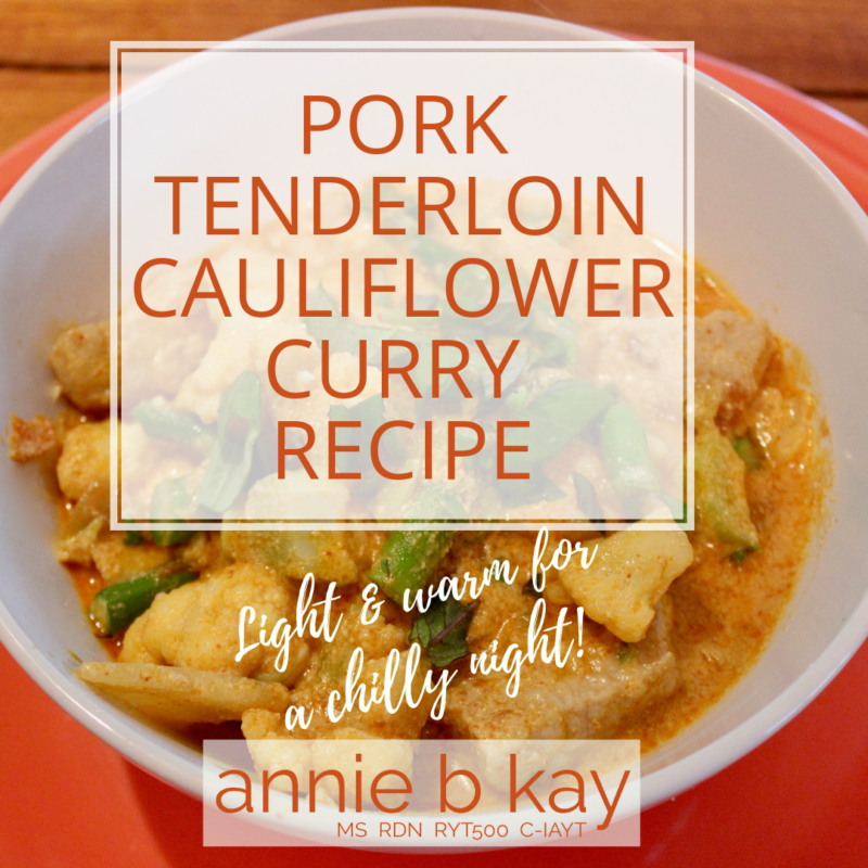 Pork Tenderloin Cauliflower Curry Recipe